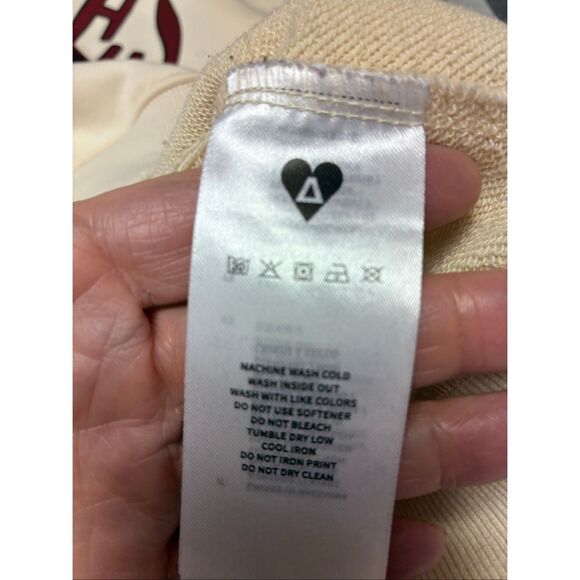 Aelfric Eden Cherry Hooded Sweatshirt in Cream Size S - Picture 9 of 10